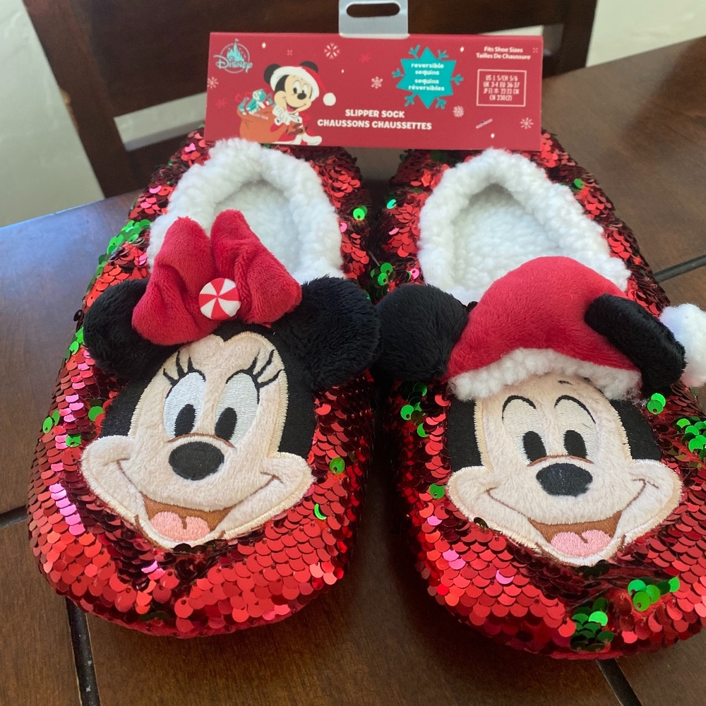 Disney Mickey and Minnie Mouse Slipper socks